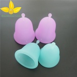 Reusable and Washable Lady Silicone Menstrual Cups with Carton Bag